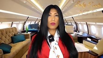 Experience The Sensual Journey Of A Private Flight Attendant With Big Tits