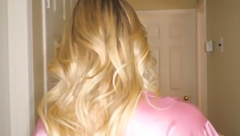Blonde Beauty Indulges In Solo Pleasure With Butt Plug