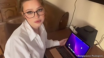 Pov: Stepmom Gets A Blowjob And Facial From A Big Natural Tits Redhead