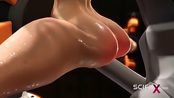 A Busty Blonde And Intense Sexual Encounters With A Robotic Partner In A Futuristic Laboratory