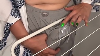 Stepmom'S Huge Breasts Accidentally Rub Against Dryer As Stepson Watches