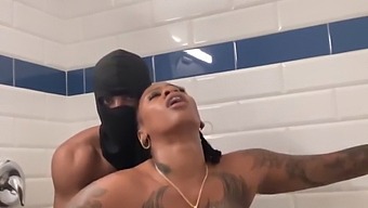 Big-Assed Black Teen Gets Her Asshole Pounded In The Shower!